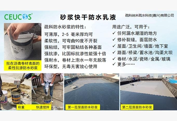 Mortar quick-drying waterproof emulsion